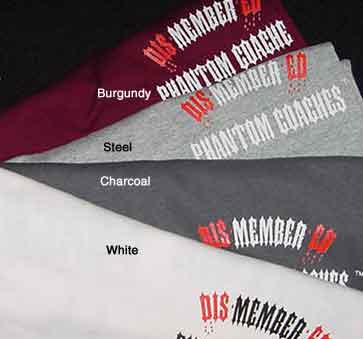 Phantom Coaches Hearse Club T-shirt -- colors