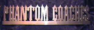 Phantom Coaches Hearse Club window name plate